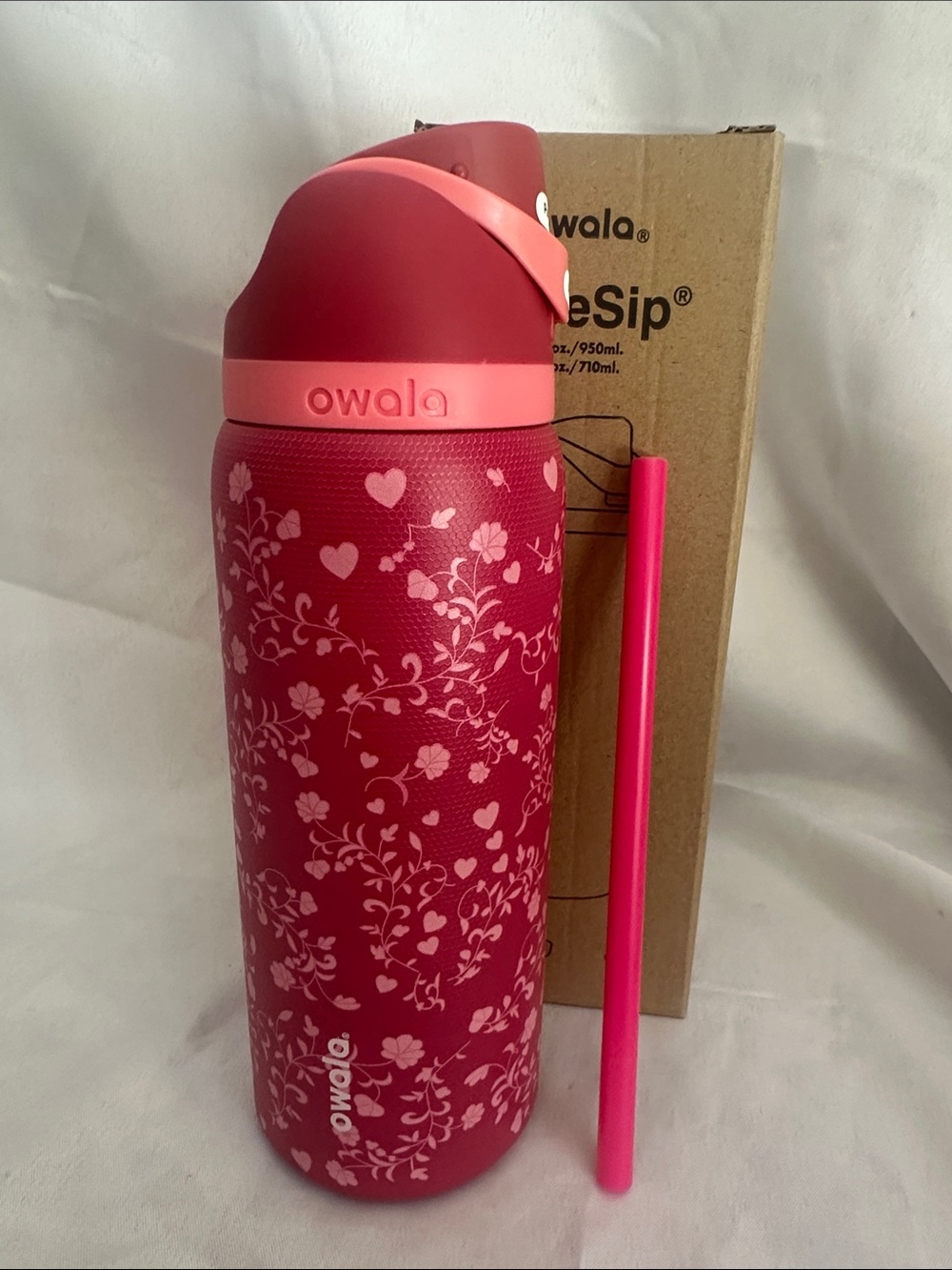 Owala insulated water bottle with a built-in straw. Love Letter 32oz. 2